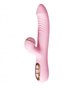 MIZZZEE - Cheerful Thrusting Sucking Vibrator (Chargeable - Pink)